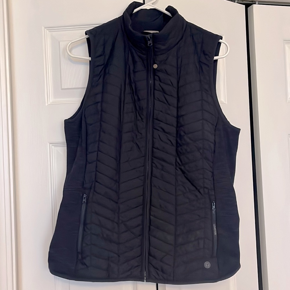 T by Talbots Navy Blue Vest Petite Large NWT